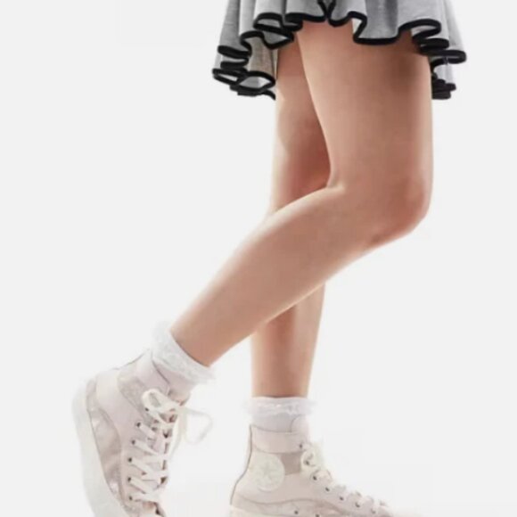 CONVERSE Chuck Taylor All Star Suede & Metallic Canvas High Top Sneaker MSRP$125 - Picture 9 of 16